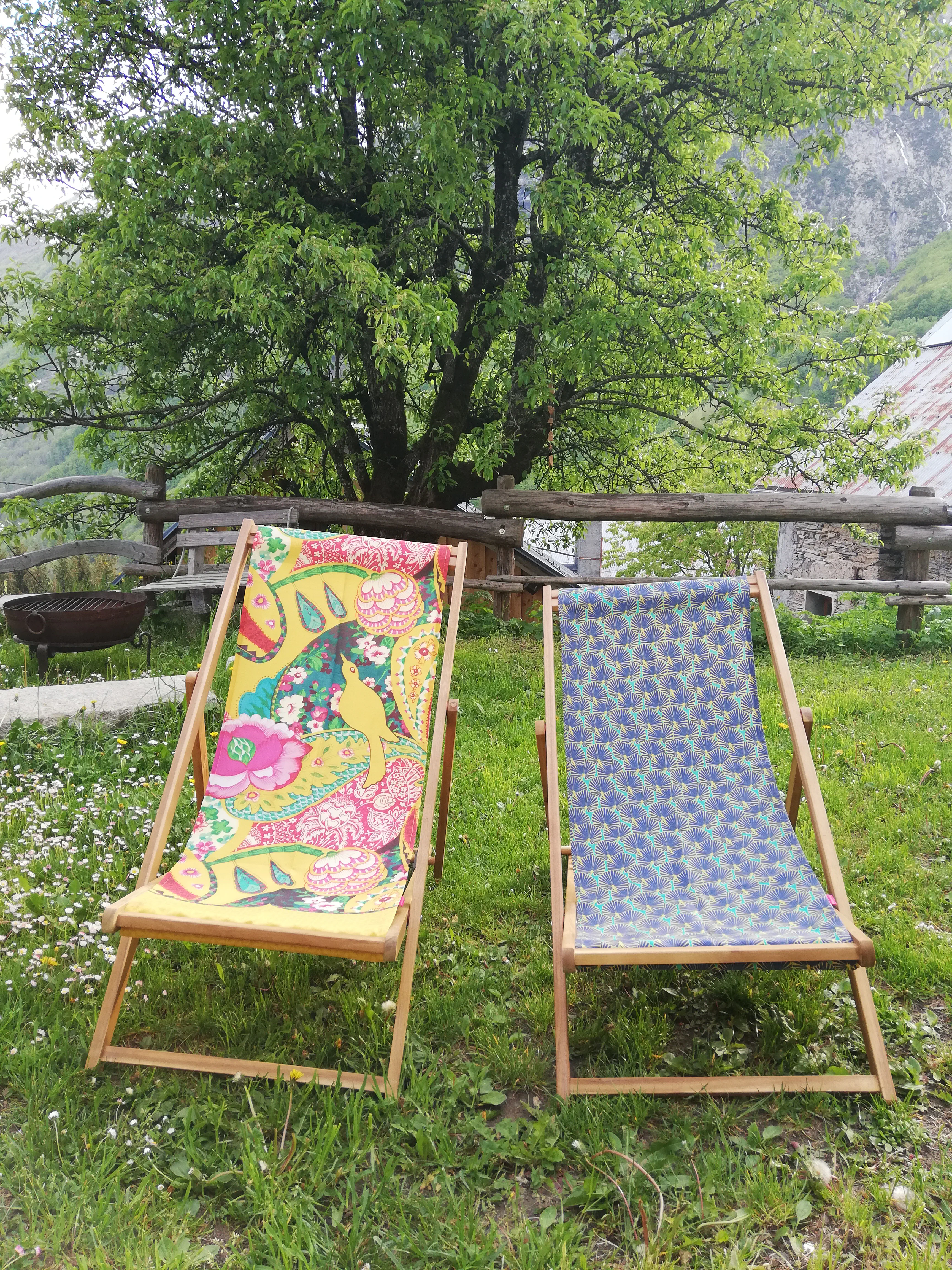 Garden deckchairs