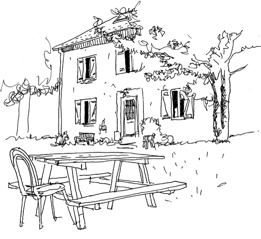 Drawing of the lodge